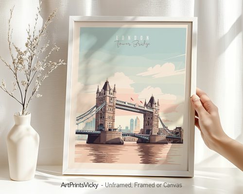 London Tower Bridge art print.