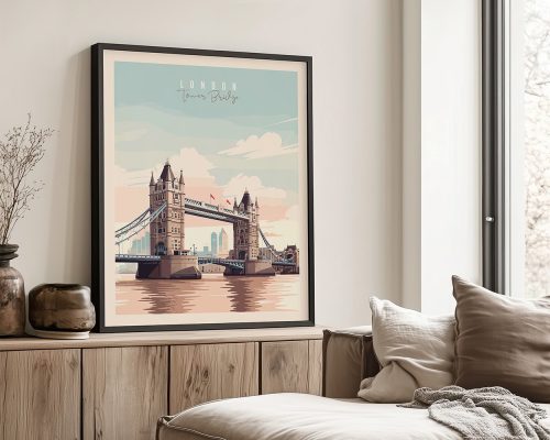 London Tower Bridge art print.