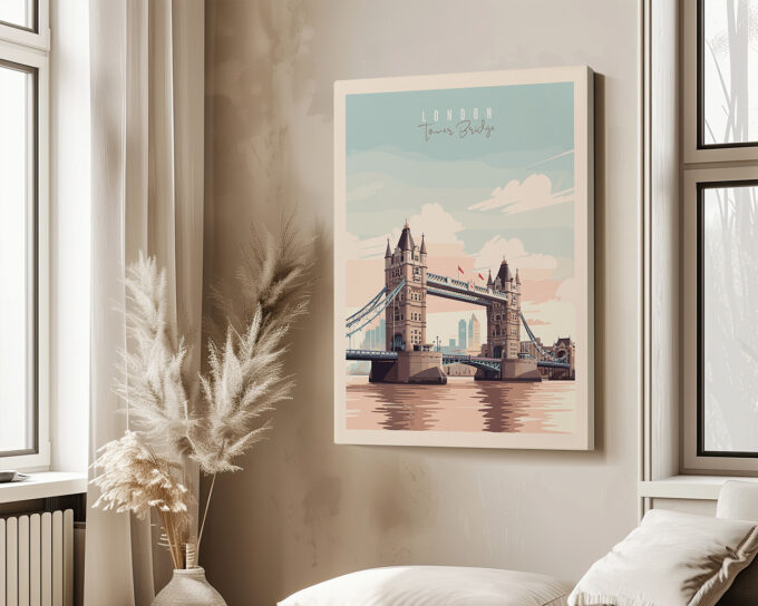 London Tower Bridge art print.