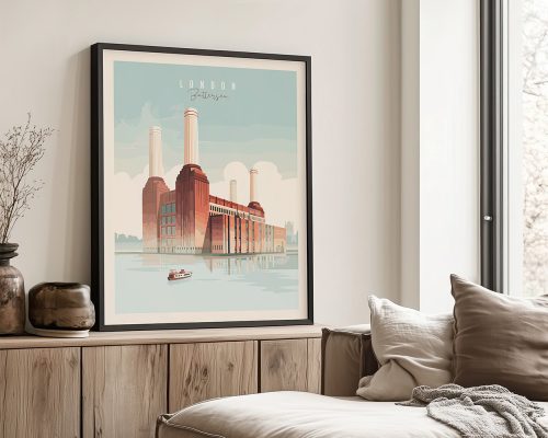 London Battersea Power Station art print.