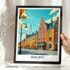 Malmö Sweden Travel Poster - Wall Art Print