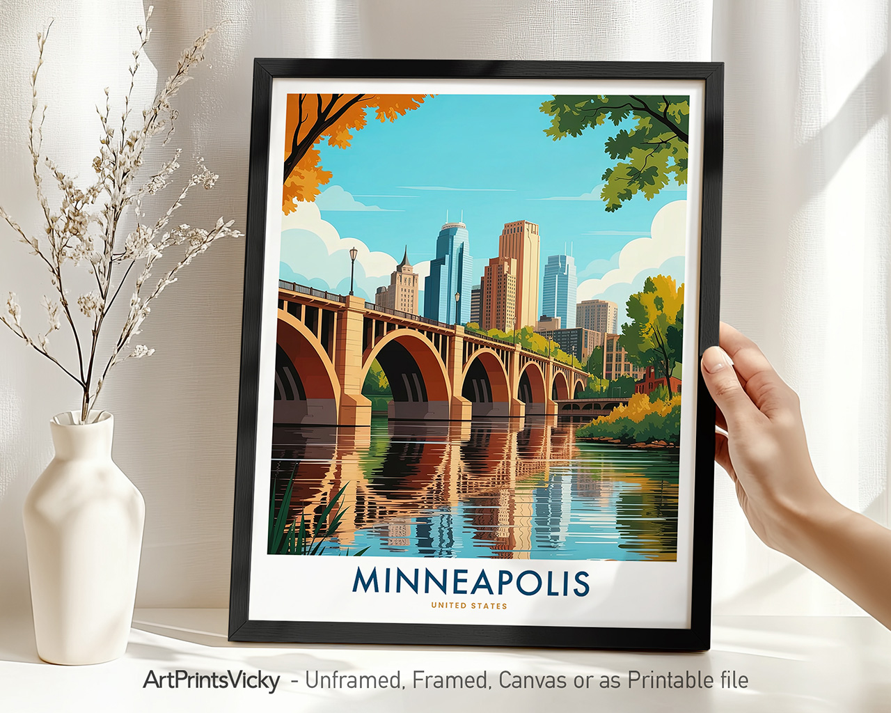 Minneapolis Skyline Travel Print