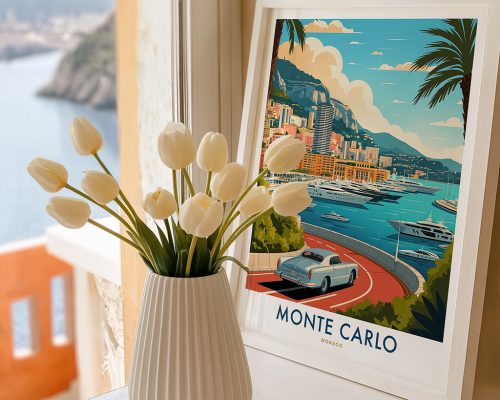 Alternative view of Monte Carlo Travel Poster - Monaco Art Print