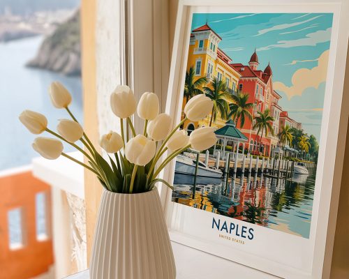 Alternative view of Naples Florida Travel Print - Wall Art Poster