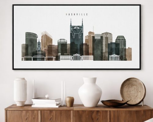 Alternative view of Nashville Wall Art Print Panoramic Decor