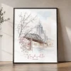 Nashville Skyline Drawing — Sketch Wall Art Print | ArtPrintsVicky