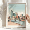 Nashville Tennessee art print of the city skyline