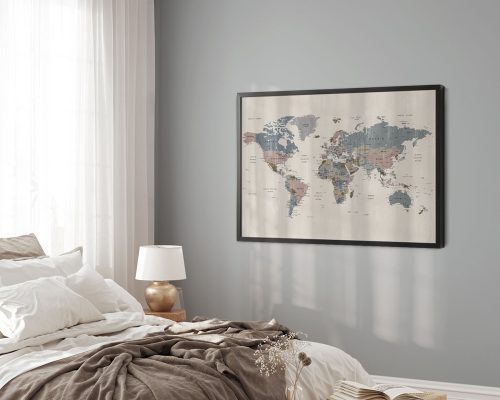 World Map Distressed 2 Poster second