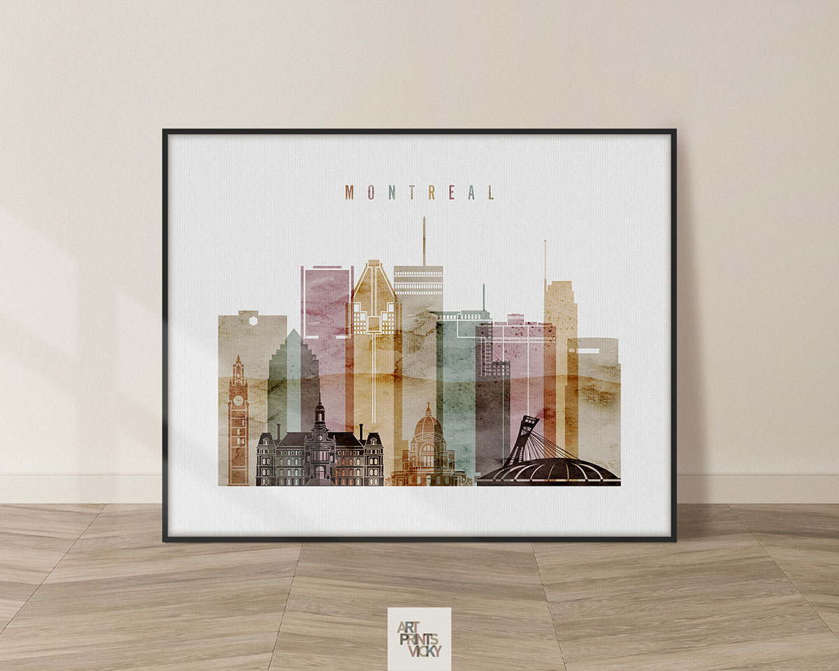 Montreal poster watercolor 1 landscape