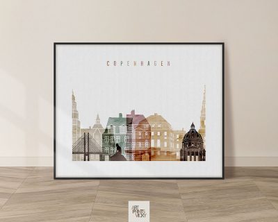 Copenhagen Poster Watercolor 1 Landscape