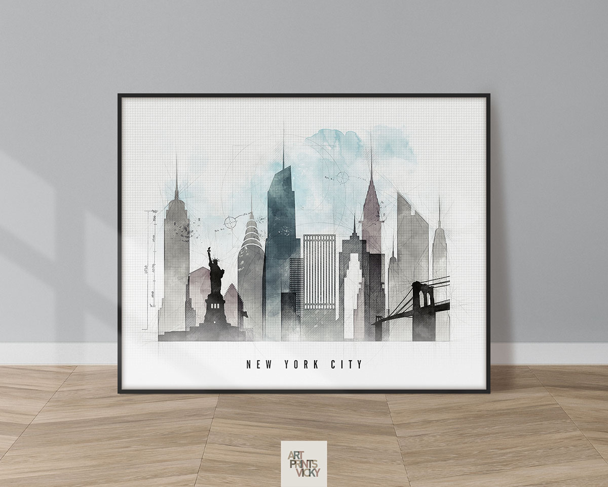 New York skyline landscape urban