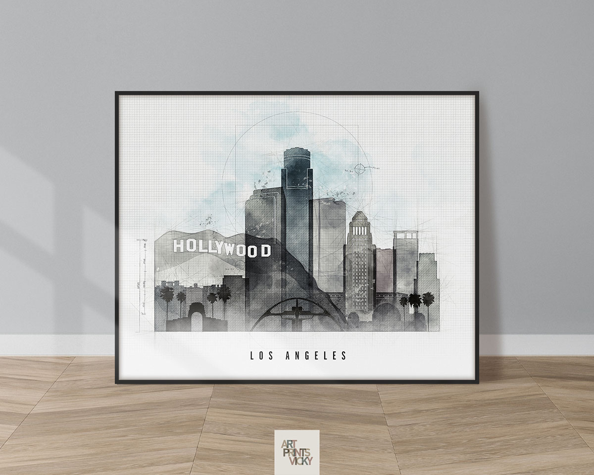 Los Angeles art print landscape urban 1
