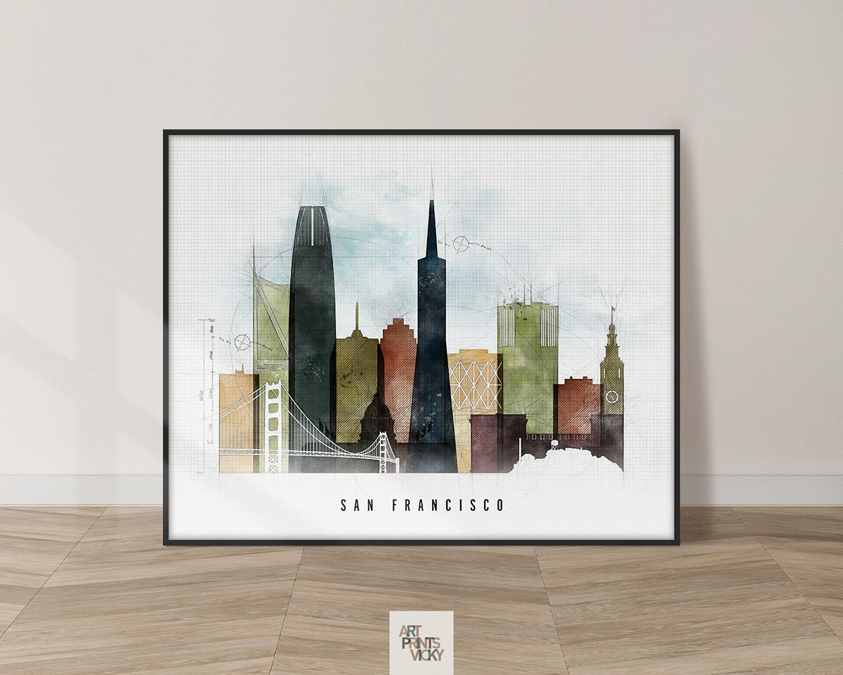 San Francisco Poster Landscape Urban 2