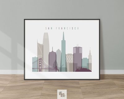 San Francisco poster landscape pastel 2