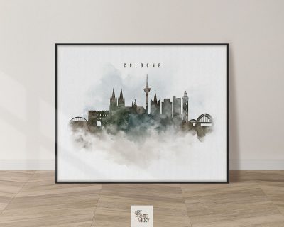 Cologne watercolor poster