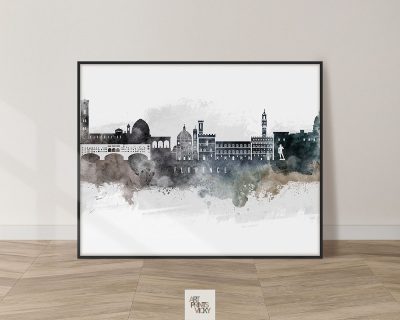 Florence art poster watercolor