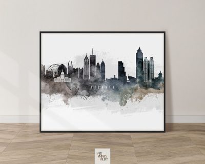 Atlanta art print watercolor
