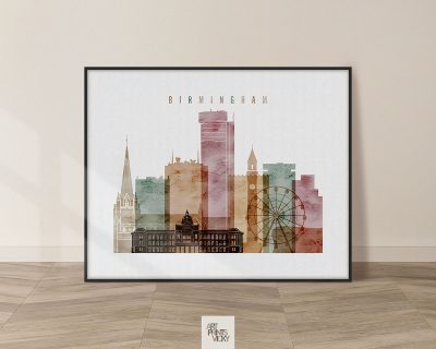 Birmingham print watercolor 1 landscape
