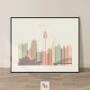 Sydney art print pastel cream landscape