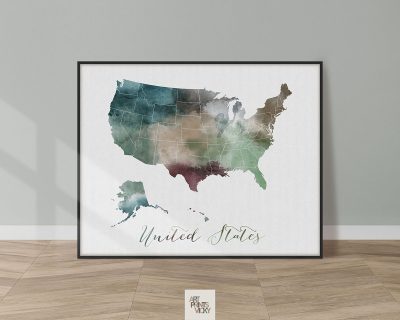 United States map poster