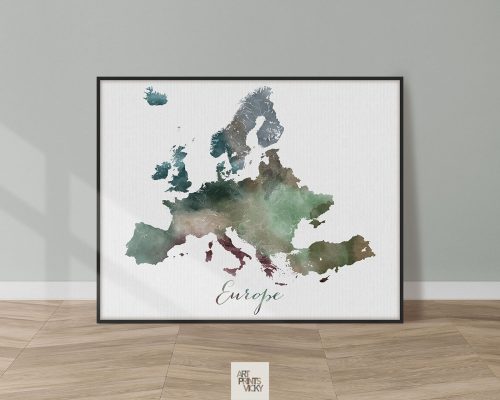 Europe map poster