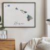 Hawaii State map print