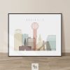 knoxville art print landscape pastel white