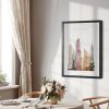 New York skyline poster watercolor 1 second