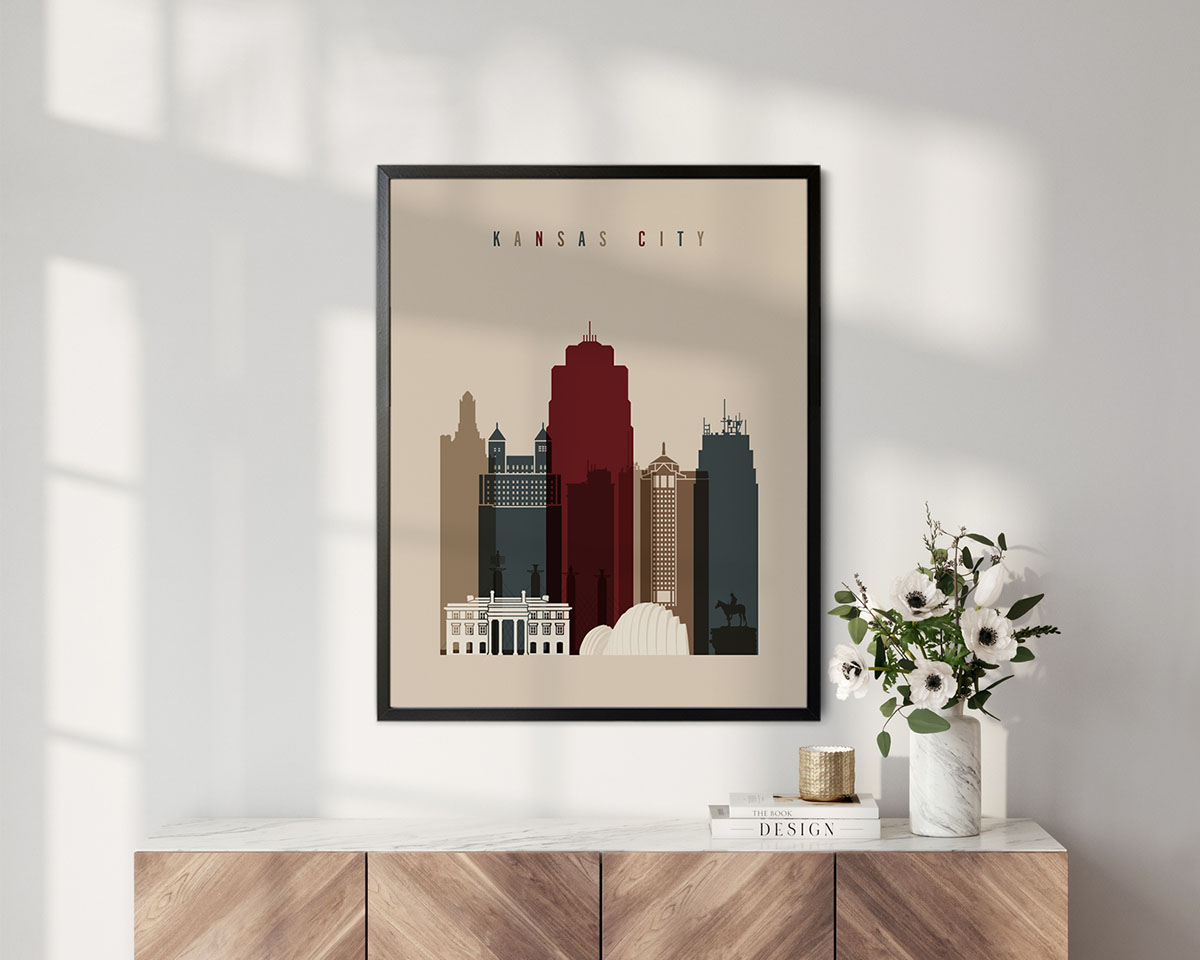 Kansas City poster earth tones 2 second