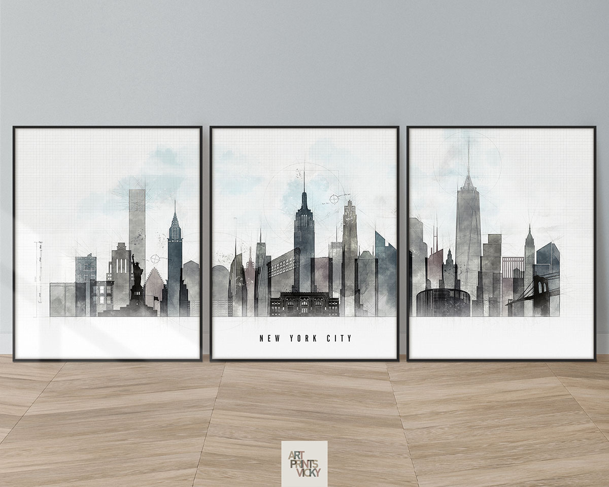 New York set 3 posters urban 1