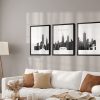 New York 3 piece wall art in black and white second