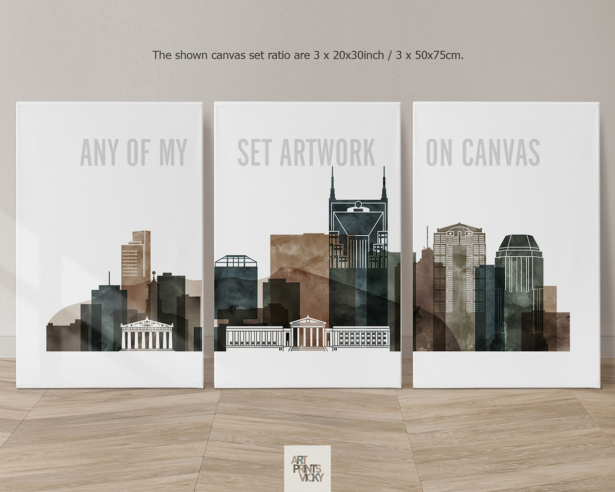 3 panel canvas city prints first