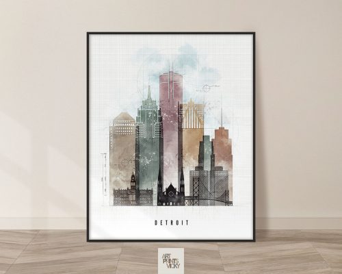 Detroit City Print In Urban 3