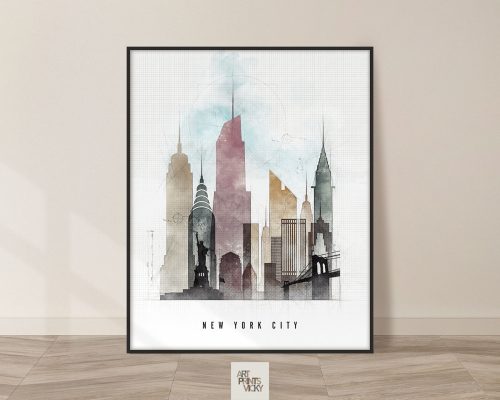 New York City Print In Urban 3