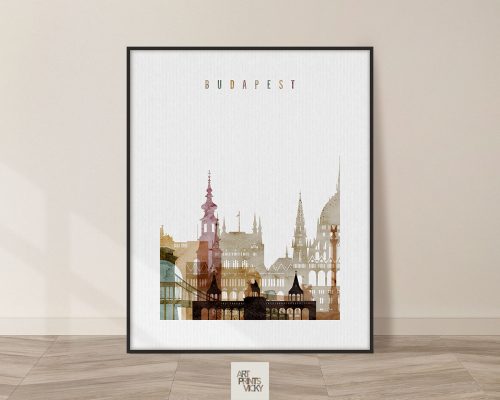 Budapest poster watercolor 1