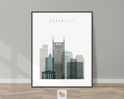 Nashville art print earth tones 4