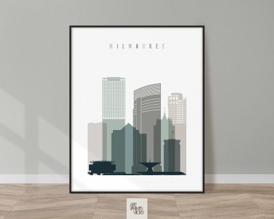 Milwaukee poster earth tones 4