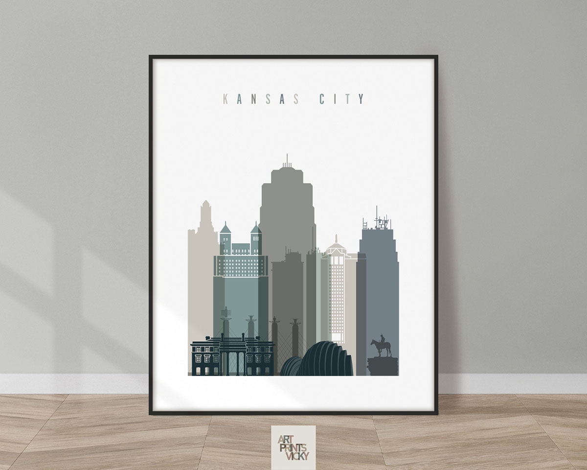 Kansas City Poster Earth Tones 4