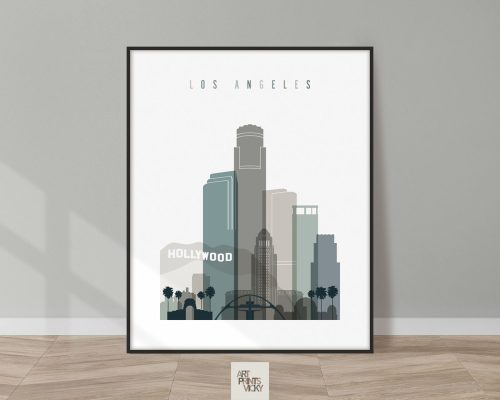 Los Angeles poster earth tones 4