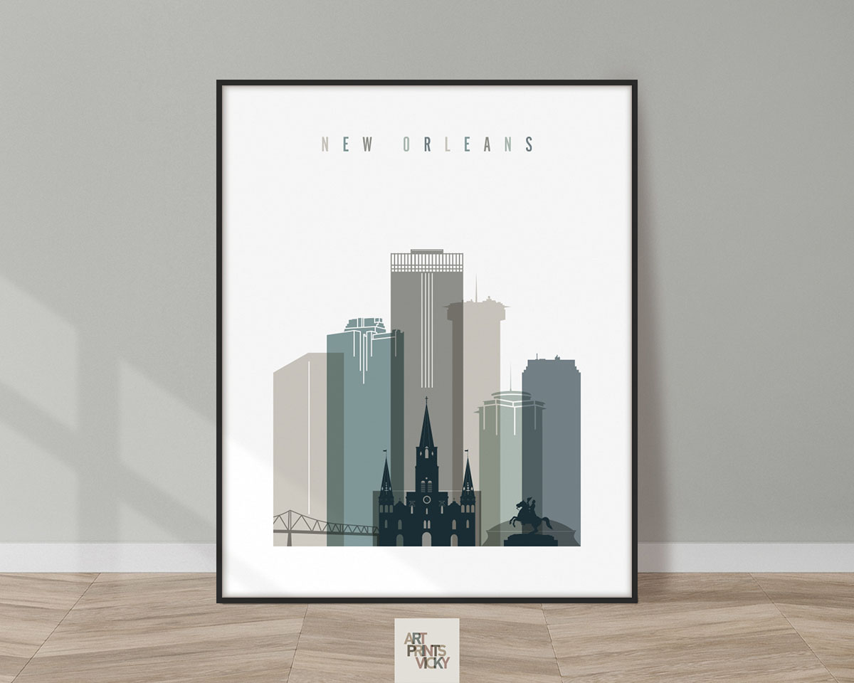 New Orleans print earth tones 4