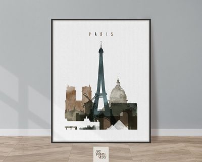 Paris art print watercolor 2