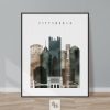 Pittsburgh skyline art watercolor 2