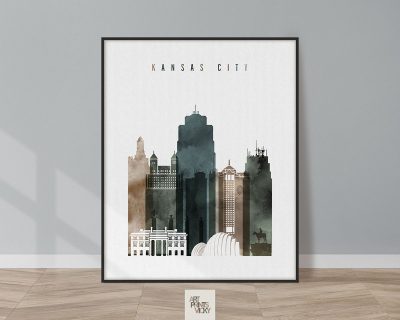 Kansas City poster watercolor 2
