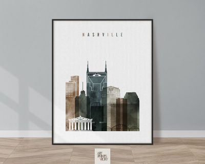 Nashville art print watercolor 2