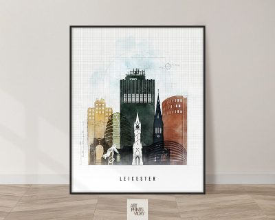 Leicester city print in urban 2