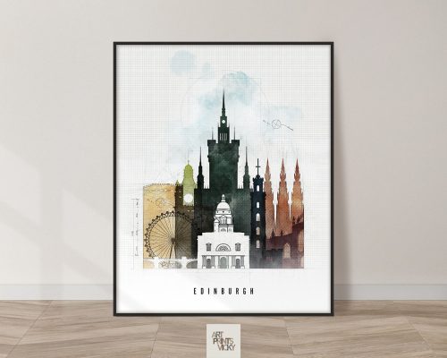 Edinburgh city print in urban 2