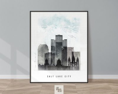 Salt Lake City urban print