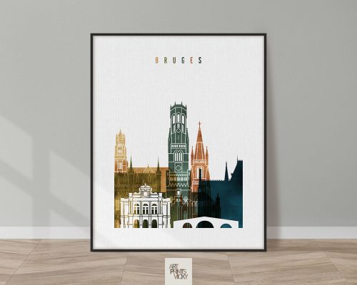 Bruges poster watercolor 3