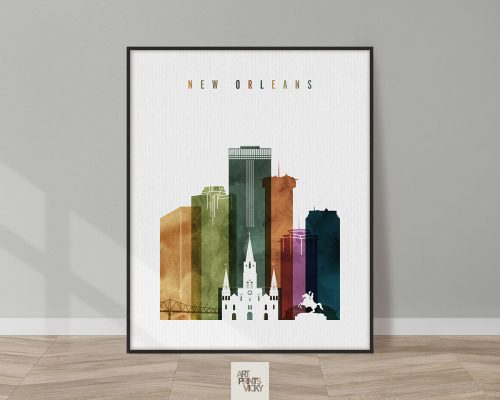 New Orleans poster watercolor 3