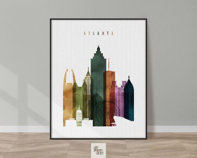 Atlanta poster watercolor 3